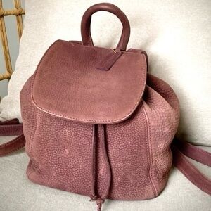 💗 Vintage Coach Nubuck Leather Backpack W/ Org. Hang Tag Italy Plum Purple